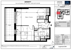 appartement neuf à la vente -   44600  SAINT NAZAIRE, surface 42 m2 vente appartement neuf - UBI430722989